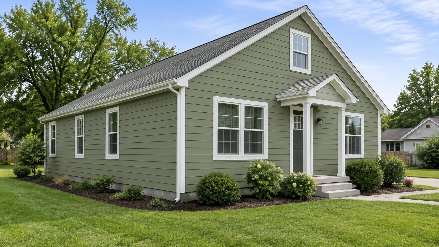Illustrative home with horizontal lap siding, not a Kan Exteriors customer project